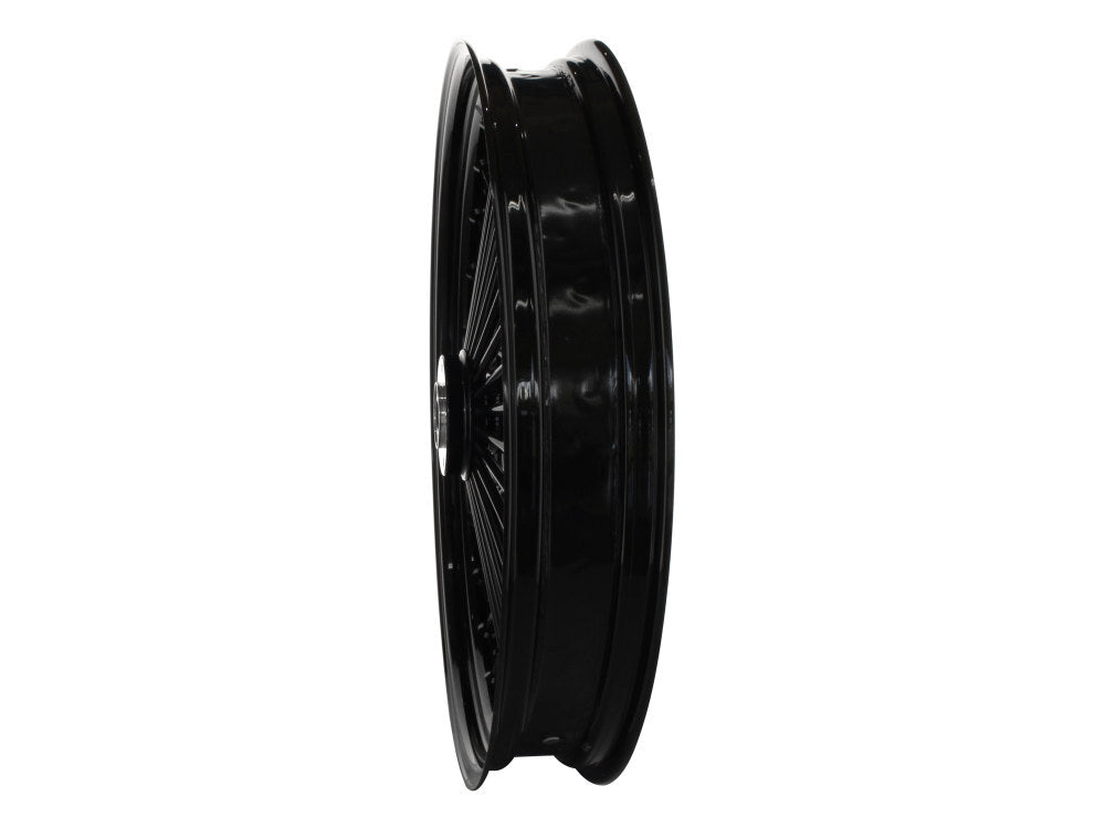 DNA Specialty DNA-23382250A-AB 23" x 3.5" Mammoth Fat Spoke Front Wheel Gloss Black for Mid Glide Dyna 12-17/FX Softail 18-Up