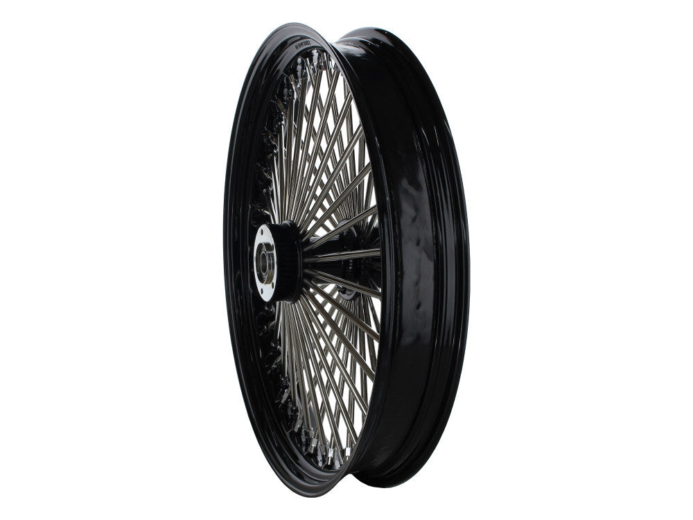 DNA Specialty DNA-23390250A-BRH 23" x 3.5" Mammoth Fat Spoke Front Wheel Gloss Black/Chrome for FX Softail 11-15