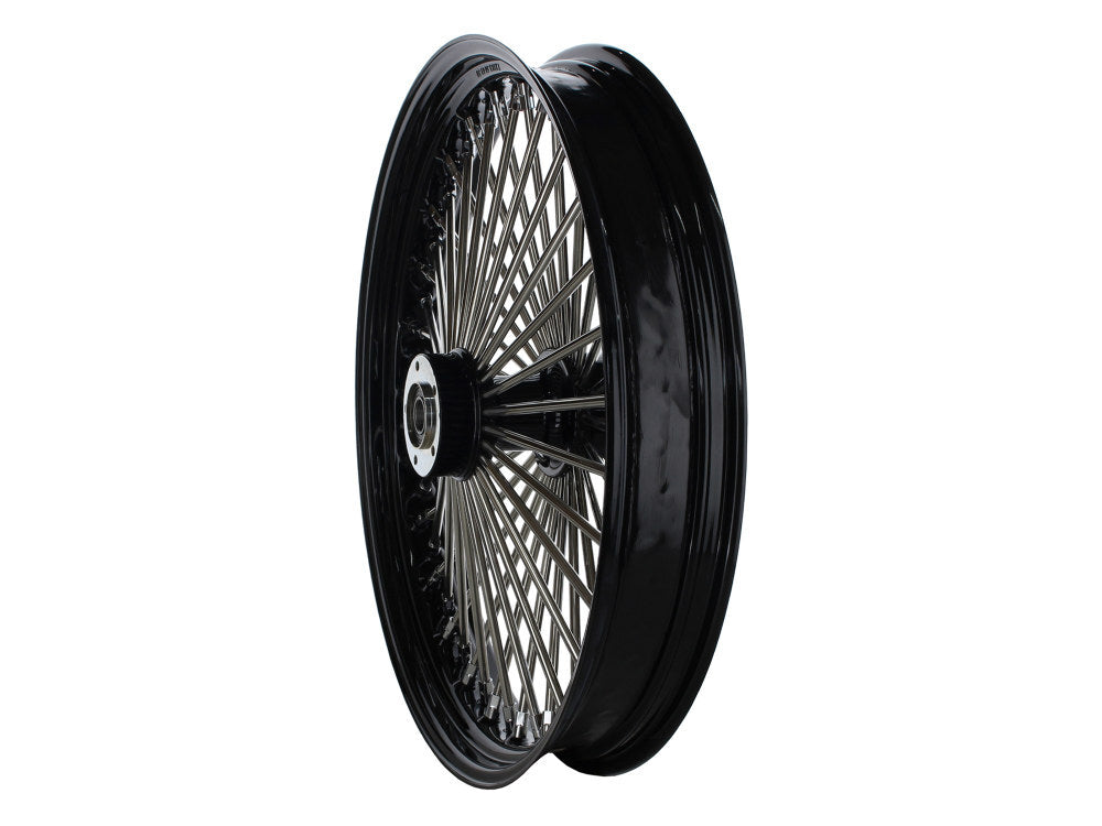 DNA Specialty DNA-23390542A-BRH 23" x 3.5" Mammoth Fat Spoke Front Wheel Gloss Black/Chrome for Softail Breakout 13-Up