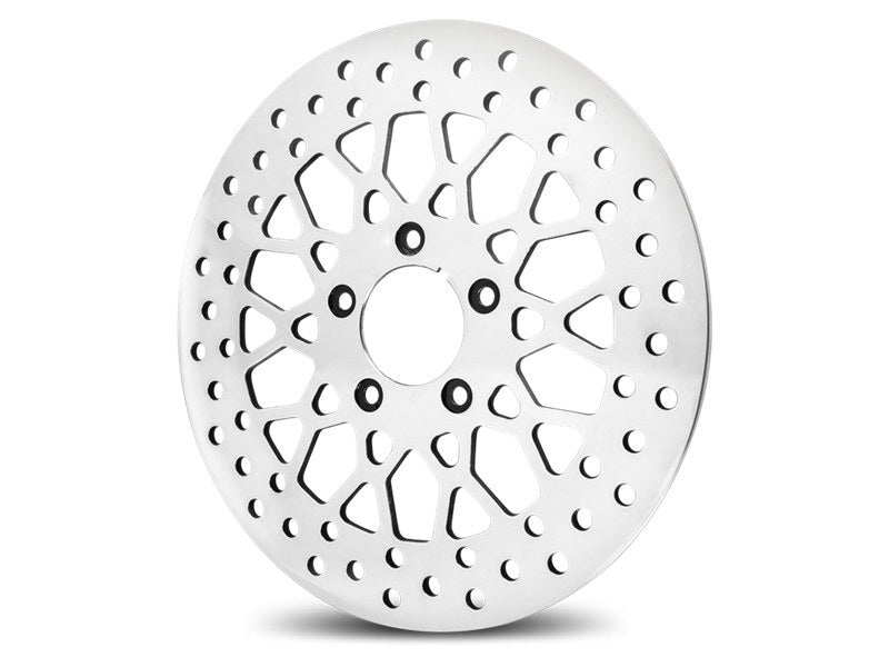 DNA Specialty DNA-M-RT-1160 11.8" Front Mesh Disc Rotor Polished for Dyna 06-17/Softail 15-Up/Sportster 14-21/Touring 08-Up