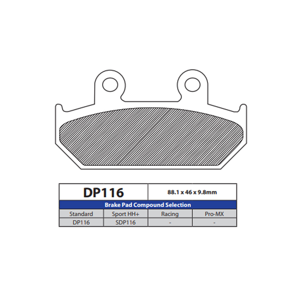 DP Brake Pads DP116 Sintered Brake Pads