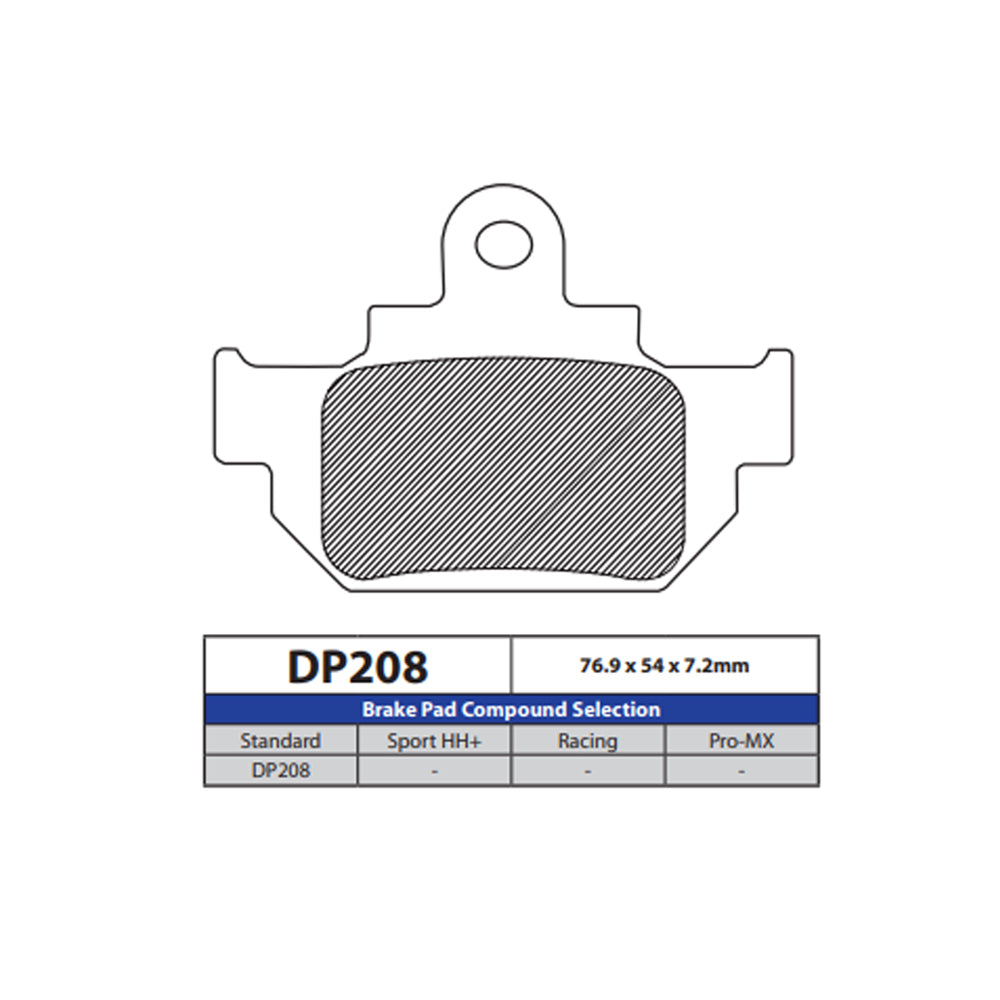 DP Brake Pads DP208 Sintered Brake Pads