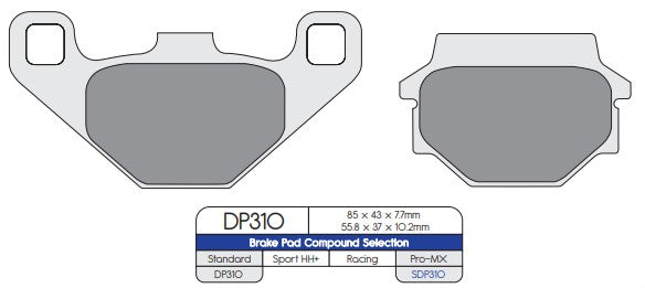 DP Brakes DP310 Sintered Brake Pads