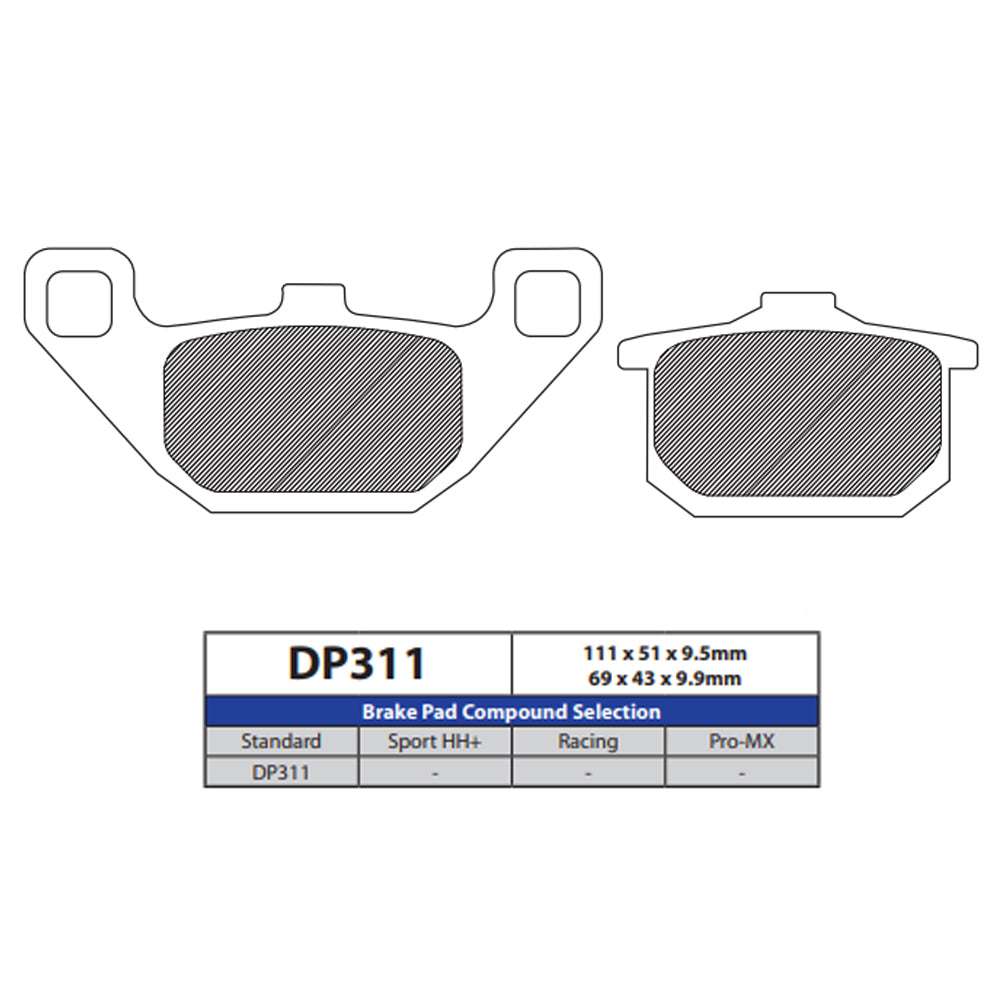 DP Brake Pads DP311 Sintered Brake Pads