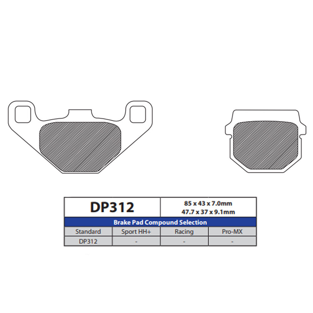 DP Brake Pads DP312 Sintered Brake Pads