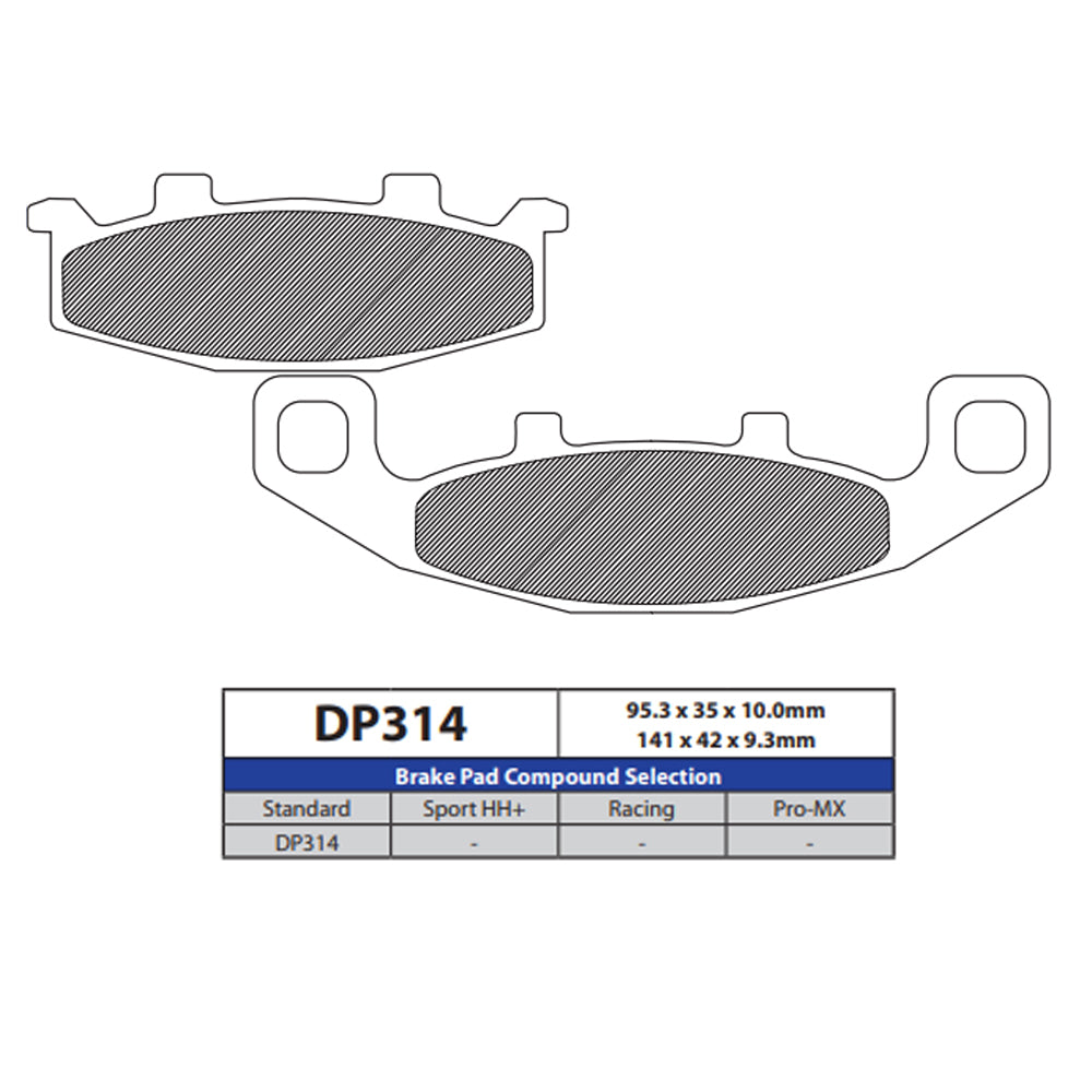 DP Brake Pads DP314 Sintered Brake Pads