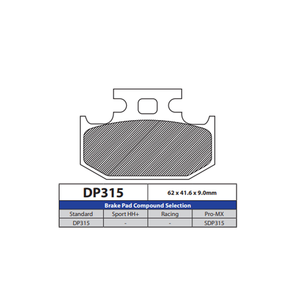 DP Brake Pads DP315 Sintered Brake Pads