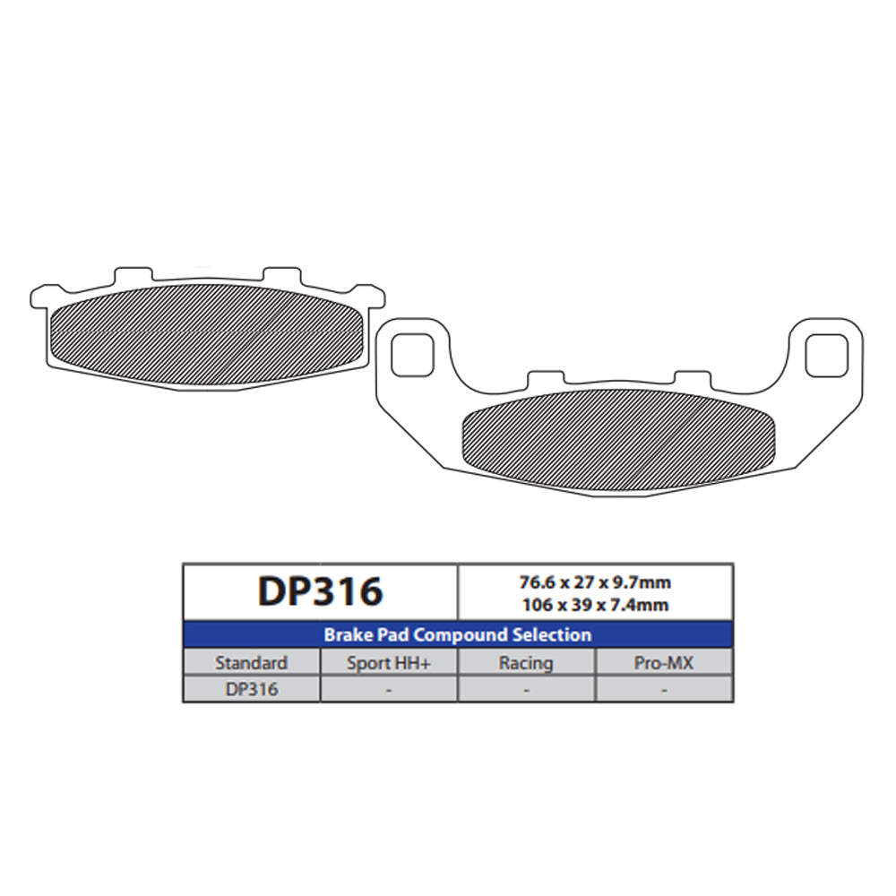 DP Brake Pads DP316 Sintered Brake Pads