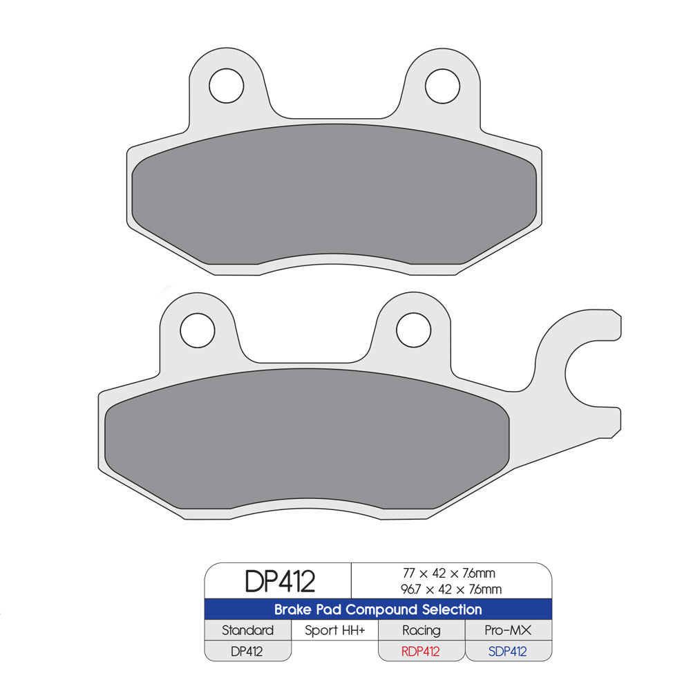 DP Brake Pads DP412 Sintered Brake Pads