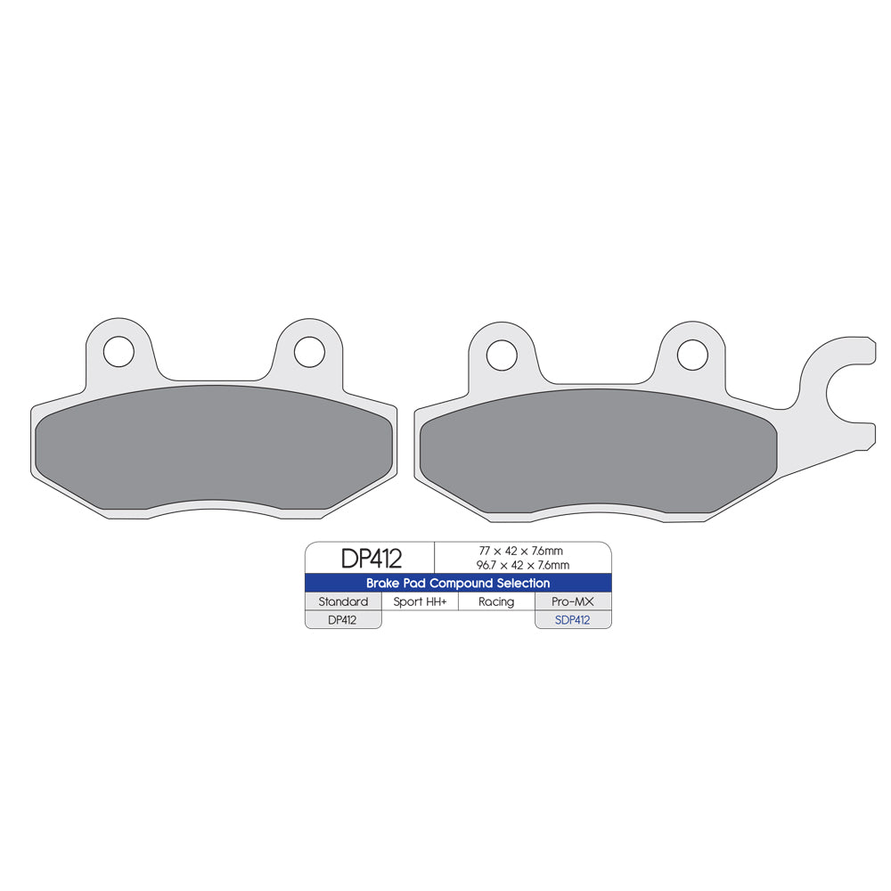 DP Brakes SDP412 SDP Pro-MX Brake Pads