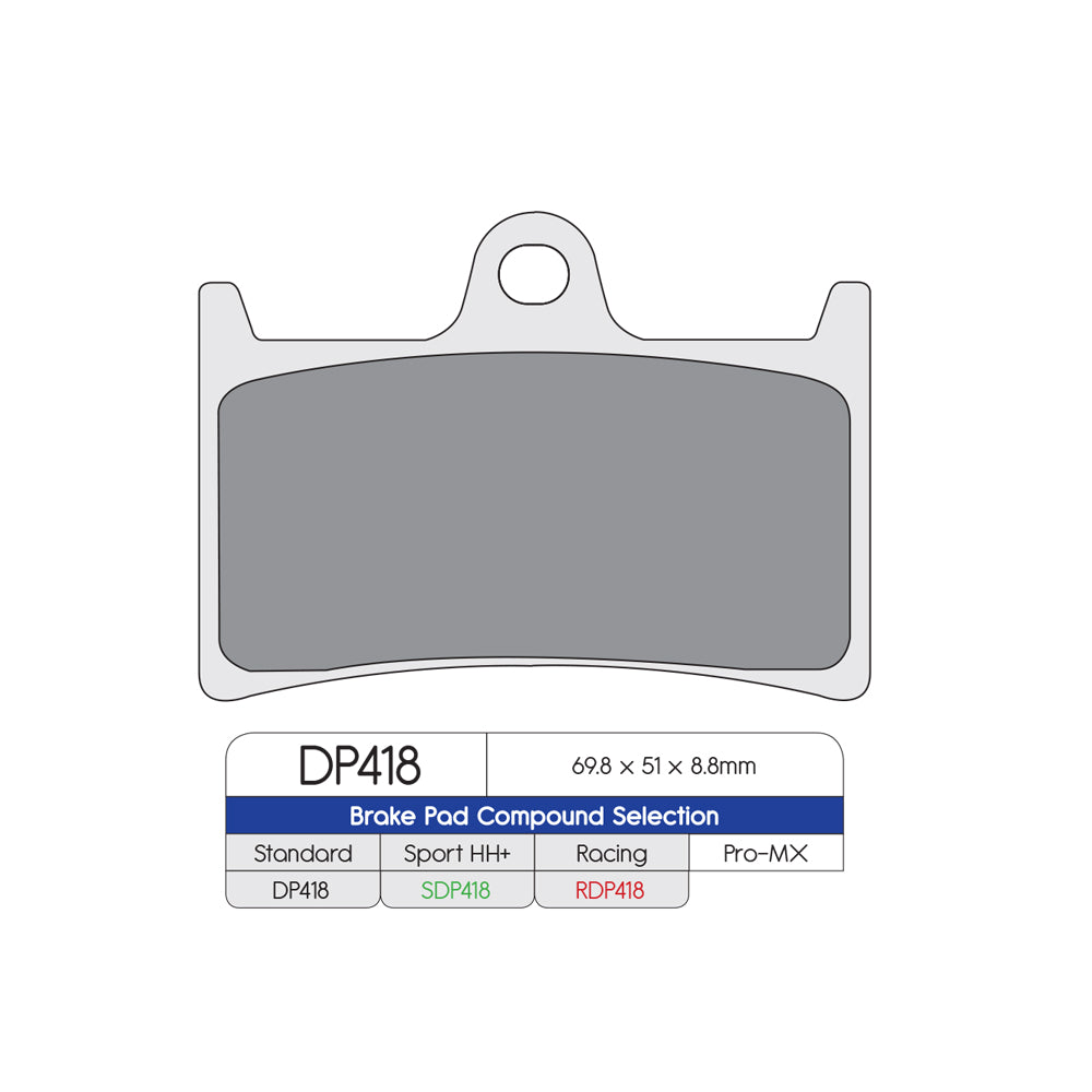 DP Brake Pads RDP418 RDP Road Racing Brake Pads