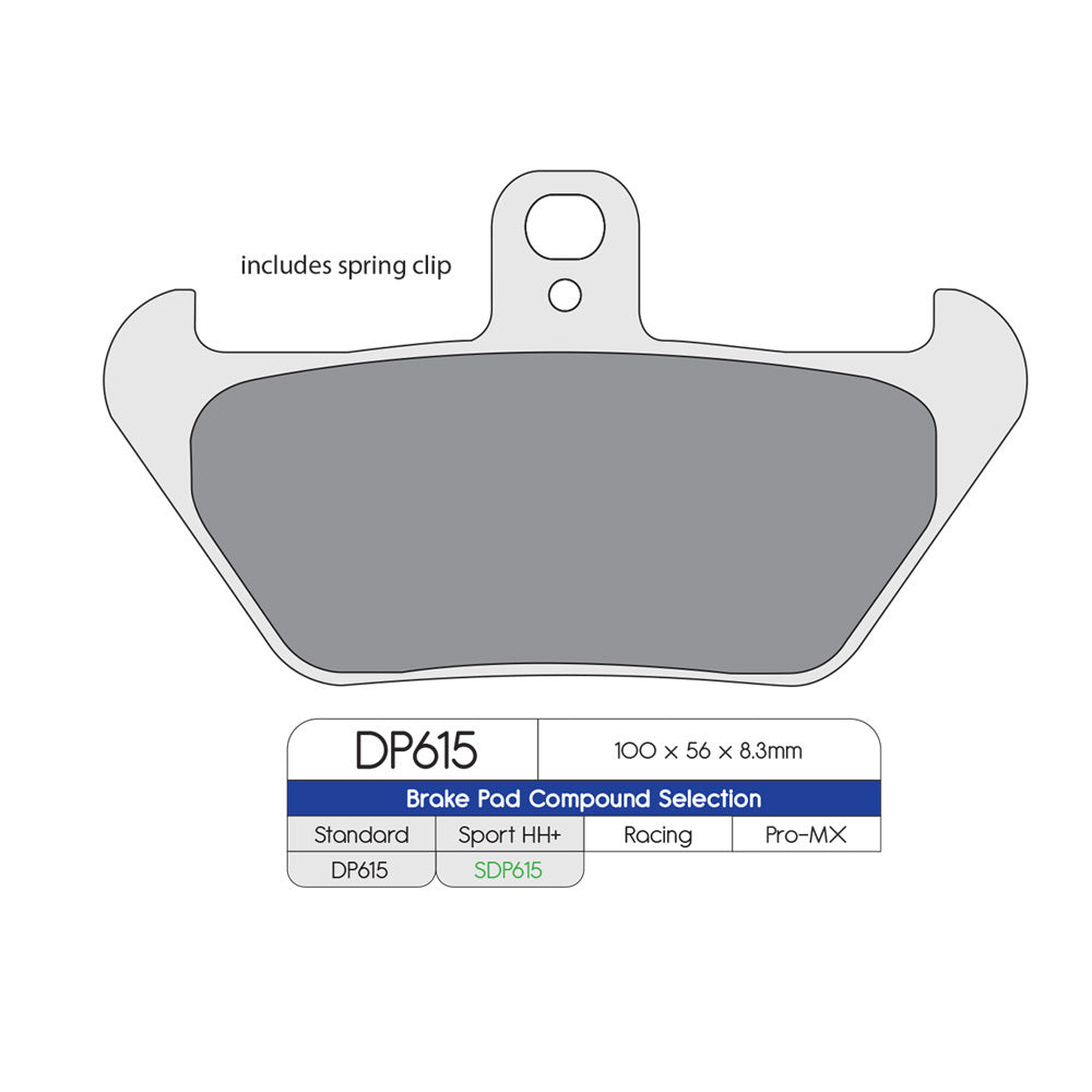 DP Brake Pads DP615 Sintered Brake Pads