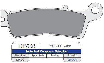 DP Brakes DP703 Sintered Brake Pads