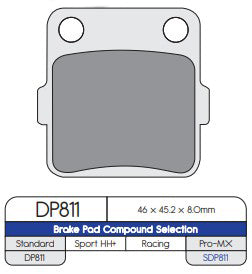 DP Brakes DP811 Sintered Brake Pads