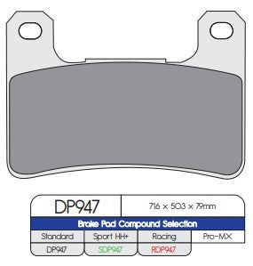 DP Brakes DP947 Sintered Brake Pads