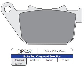 DP Brakes DP949 Sintered Brake Pads