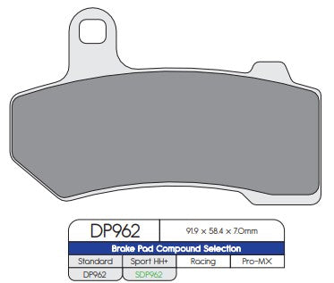 DP Brakes DP962 Sintered Brake Pads