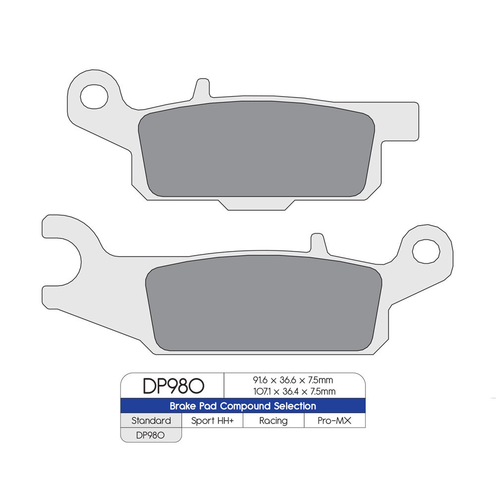 DP Brake Pads DP980 Sintered Brake Pads