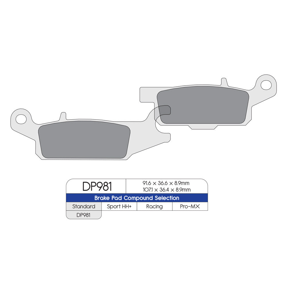 DP Brake Pads DP981 Sintered Brake Pads