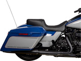 Drag Specialties DS-0801-1490 Performance Predator 2-Up Dual Seat w/Black Double Diamond Lattice Stitch for most Harley-Davidson Touring 08-24