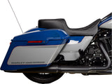 Drag Specialties DS-0801-1492 Performance Predator 2-Up Dual Seat w/Silver Double Diamond Lattice Stitch for most Harley-Davidson Touring 08-24