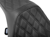 Drag Specialties DS-0801-1918 Predator 3 Dual Seat w/Black Double Diamond Lattice Stitch for Harley-Davidson CVO Touring 23-Up/Street Glide/Road Glide 24-Up/Touring 25-Up