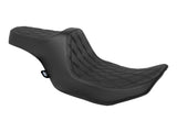 Drag Specialties DS-0801-1918 Predator 3 Dual Seat w/Black Double Diamond Lattice Stitch for Harley-Davidson CVO Touring 23-Up/Street Glide/Road Glide 24-Up/Touring 25-Up