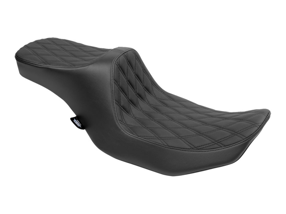 Drag Specialties DS-0801-1931 Predator 3 2-Up Dual Seat w/Black Double Diamond Lattice Stitch for Harley-Davidson CVO Touring 23-Up/Street Glide/Road Glide 24-Up/Touring 25-Up