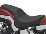 Drag Specialties DS-0802-0401 Predator Dual Seat Smooth Solar Leather Black for Harley-Davidson Softail 84-99