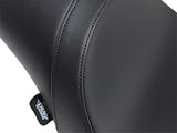 Drag Specialties DS-0802-0467 Predator Dual Seat Smooth Solar Leather Black for Harley-Davidson Softail 00-17 w/130 or 150 OEM Rear Tyre