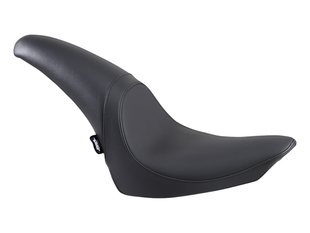 Drag Specialties DS-0802-0467 Predator Dual Seat Smooth Solar Leather Black for Harley-Davidson Softail 00-17 w/130 or 150 OEM Rear Tyre