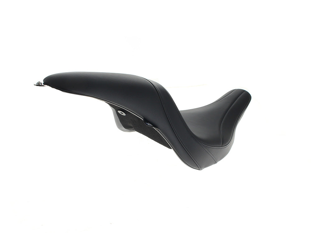 Drag Specialties DS-0802-0921 Predator Dual Seat Smooth Solar Leather Black for Harley-Davidson Softail Breakout 13-17