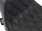 Drag Specialties DS-0802-1072 Predator 3 Dual Seat w/Black Double Diamond Lattice Stitch for Harley-Davidson Fat Bob 18-24