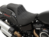Drag Specialties DS-0802-1072 Predator 3 Dual Seat w/Black Double Diamond Lattice Stitch for Harley-Davidson Fat Bob 18-24