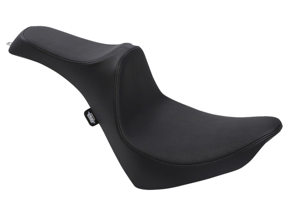 Drag Specialties DS-0802-1144 Predator 3 Dual Seat Smooth Black for Harley-Davidson Softail Deluxe/Heritage Softail/Slim/Street Bob 18-Up/Standard 20-Up