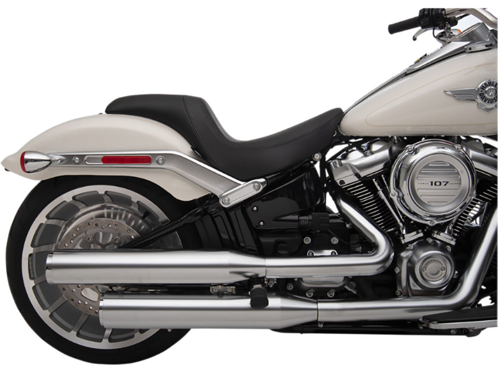 Drag Specialties DS-0802-1181 Predator Dual Seat Smooth Black for Harley-Davidson Fat Boy 18-Up/Breakout 23-Up