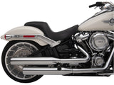 Drag Specialties DS-0802-1181 Predator Dual Seat Smooth Black for Harley-Davidson Fat Boy 18-Up/Breakout 23-Up