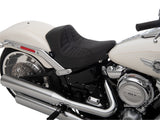 Drag Specialties DS-0802-1185 EZ Solo Seat w/Black Scorpion Stitch for Harley-Davidson Fat Boy 18-Up/Breakout 23-Up