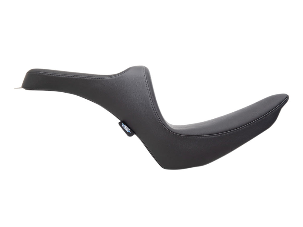 Drag Specialties DS-0802-1358 Predator Dual Seat Smooth Black for Harley-Davidson Softail 00-17 w/130 or 150 OEM Rear Tyre