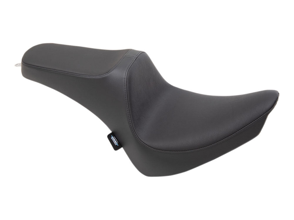 Drag Specialties DS-0802-1358 Predator Dual Seat Smooth Black for Harley-Davidson Softail 00-17 w/130 or 150 OEM Rear Tyre