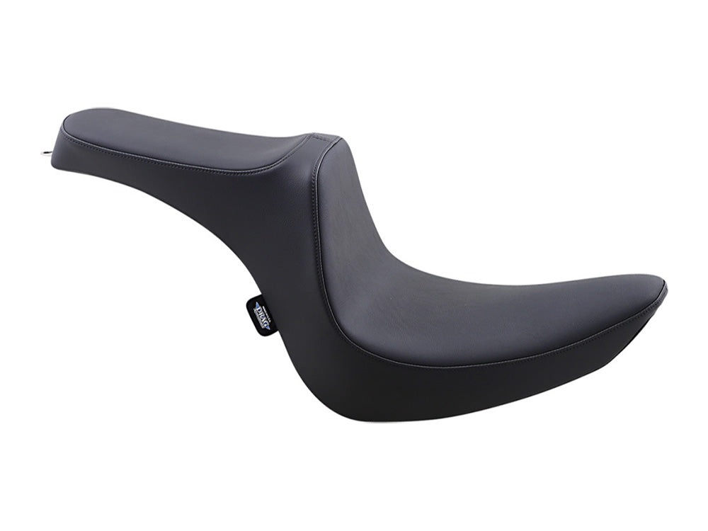 Drag Specialties DS-0802-1437 Predator 3 Dual Seat Smooth Black for Harley-Davidson Softail 06-17 w/OEM 200 Rear Tyre