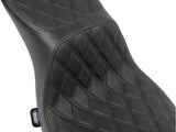 Drag Specialties DS-0802-1635 Performance Predator 2-Up Dual Seat w/Black Double Diamond Lattice Stitch for Harley-Davidson Sport Glide/Low Rider 18-Up/Low Rider S 20-Up/Low Rider ST 22-Up