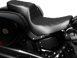 Drag Specialties DS-0802-1635 Performance Predator 2-Up Dual Seat w/Black Double Diamond Lattice Stitch for Harley-Davidson Sport Glide/Low Rider 18-Up/Low Rider S 20-Up/Low Rider ST 22-Up