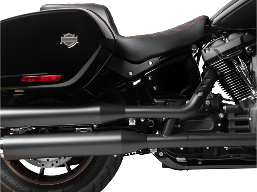 Drag Specialties DS-0802-1637 Performance Predator 2-Up Dual Seat w/Red Double Diamond Lattice Stitch for Harley-Davidson Sport Glide/Low Rider 18-Up/Low Rider S 20-Up/Low Rider ST 22-Up