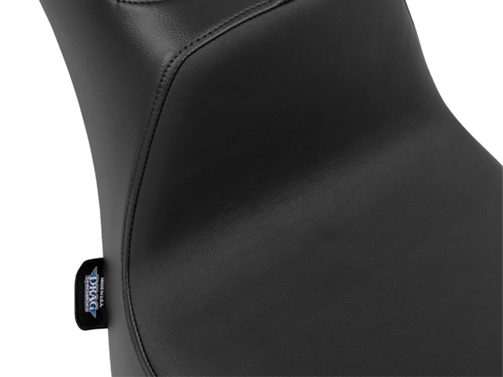 Drag Specialties DS-0802-1640 Performance Predator 2-Up Dual Seat Smooth Black for Harley-Davidson Softail 00-17 w/130 or 150 OEM Rear Tyre