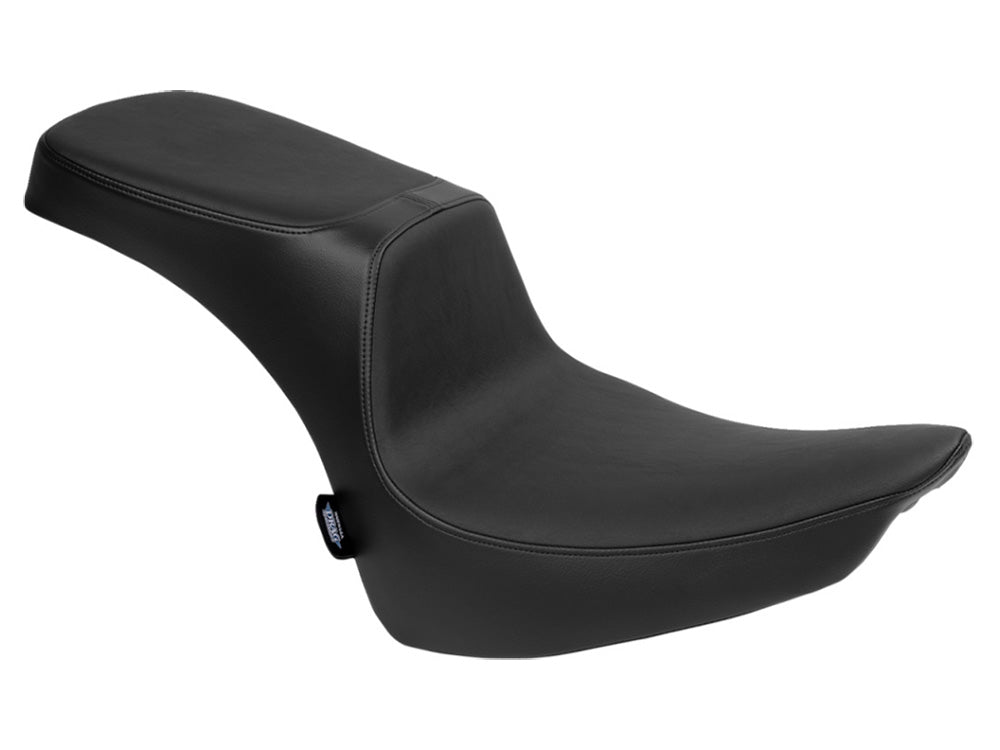 Drag Specialties DS-0802-1640 Performance Predator 2-Up Dual Seat Smooth Black for Harley-Davidson Softail 00-17 w/130 or 150 OEM Rear Tyre