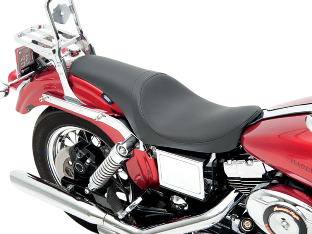 Drag Specialties DS-0803-0285 Predator Dual Seat Smooth Black for Harley-Davidson Dyna 96-03