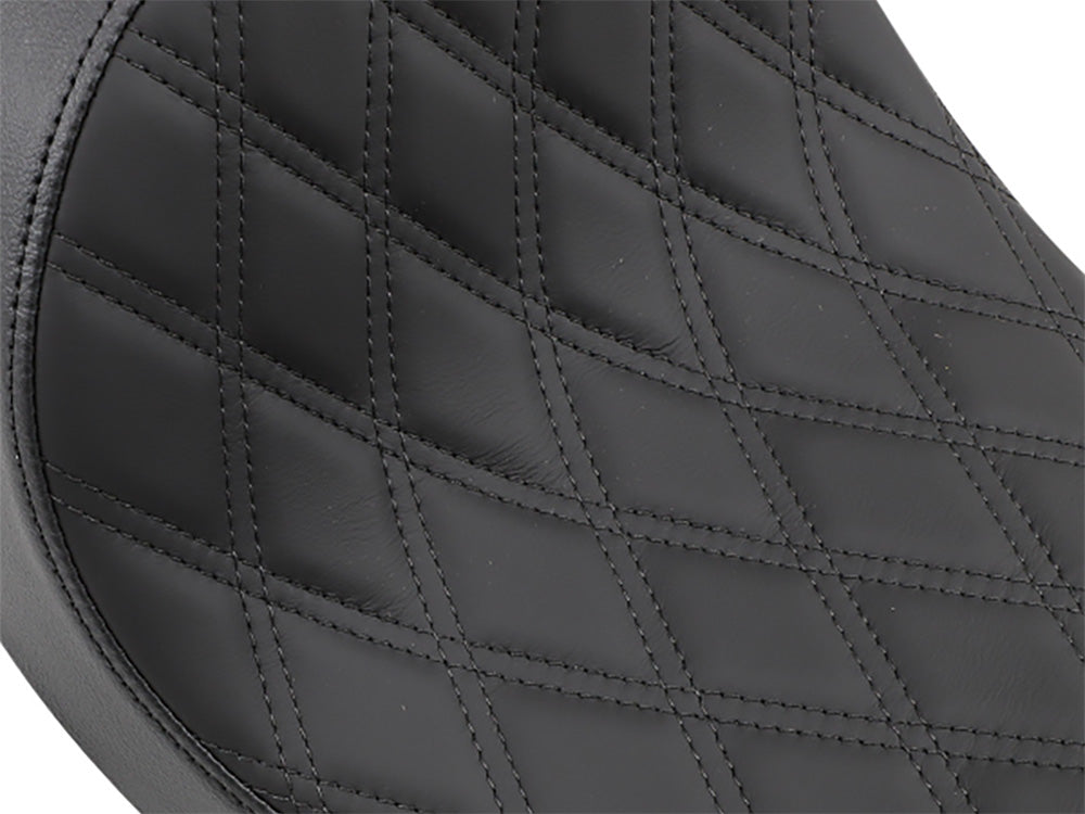 Drag Specialties DS-0803-0543 3/4 Low Solo Seat w/Black Diamond Lattice Stitch for Harley-Davidson Dyna 06-17