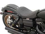 Drag Specialties DS-0803-0547 Solo Seat w/Black Diamond Lattice Stitch for Harley-Davidson Dyna 06-17