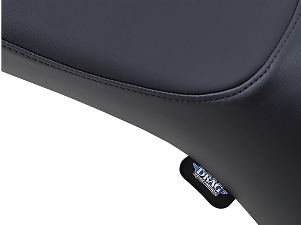 Drag Specialties DS-0803-0601 Predator 3 Dual Seat Smooth Black for Harley-Davidson Dyna 06-17